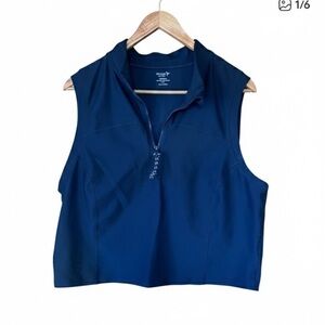 Active Powersoft Midnight Black Quarter-Zip Tank Top Women’s Size XL Tall